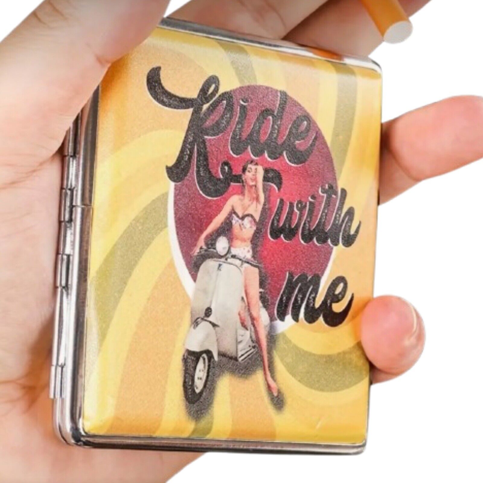 Zugarettenetui Vintage aus Kunstleder - Retro  geeignet für 20 Zigaretten
