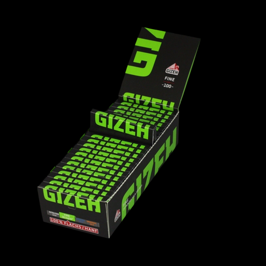 20x100 GIZEH Blättchen Fine Grün/Green - Magnet Heftchen Papers